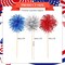 100 Pcs Foil Firework Cupcake Toppers Sparkle Tinsel Cake Toppers Cake Decoration Cocktail Fruit Toothpick for Birthday Wedding Graduation Party(Silver, Red, Blue)